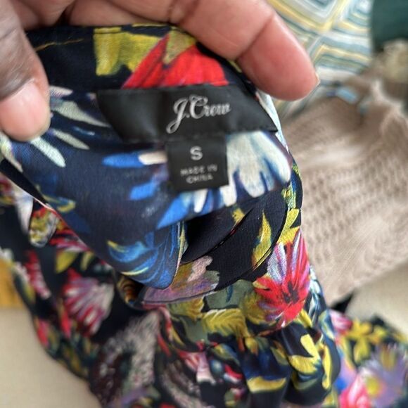 J. Crew & Anthropologie 2 Pc Silk Blouse & Pants Outfit S - Picture 7 of 13